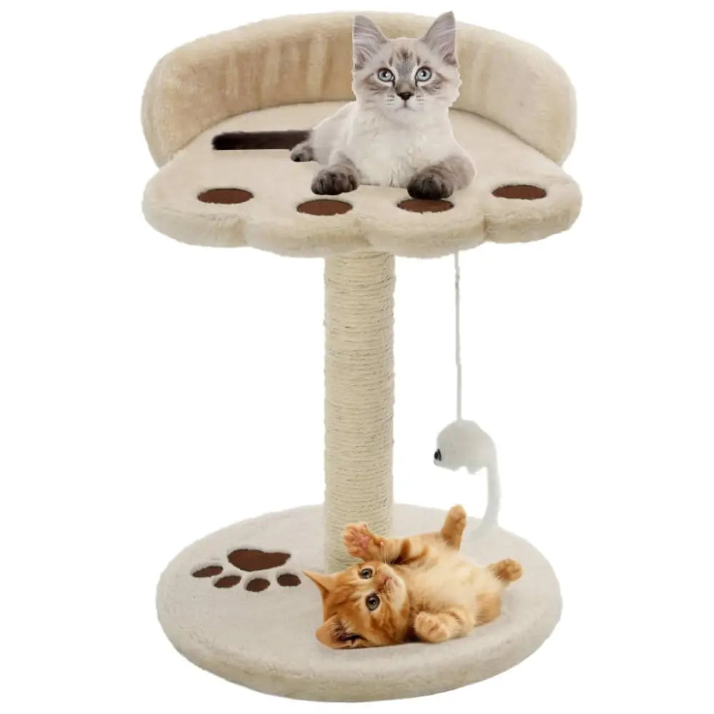 Vidaxl cat tree with sisal scratching post 40 cm beige