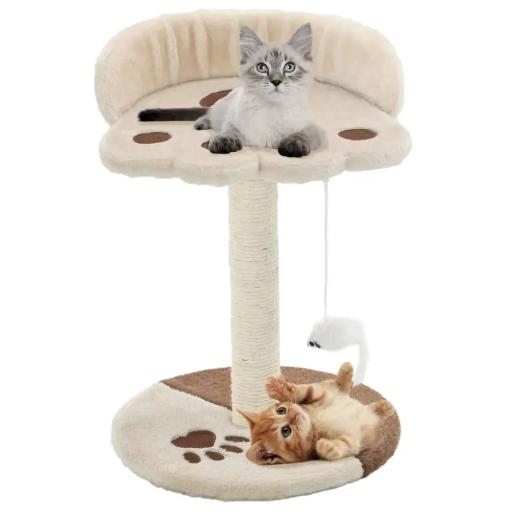 Vidaxl cat tree with sisal scratching post 40 cm beige