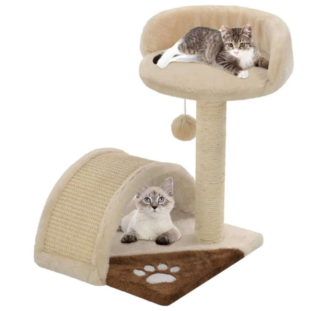 Vidaxl cat tree with sisal scratching post 40 cm beige