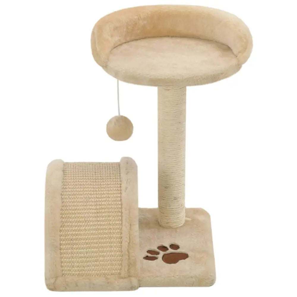 Vidaxl cat tree with sisal scratching post 40 cm beige