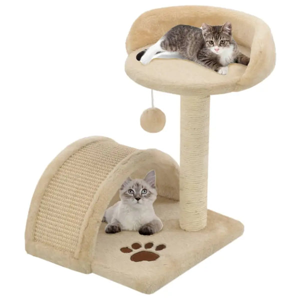 Vidaxl cat tree with sisal scratching post 40 cm beige