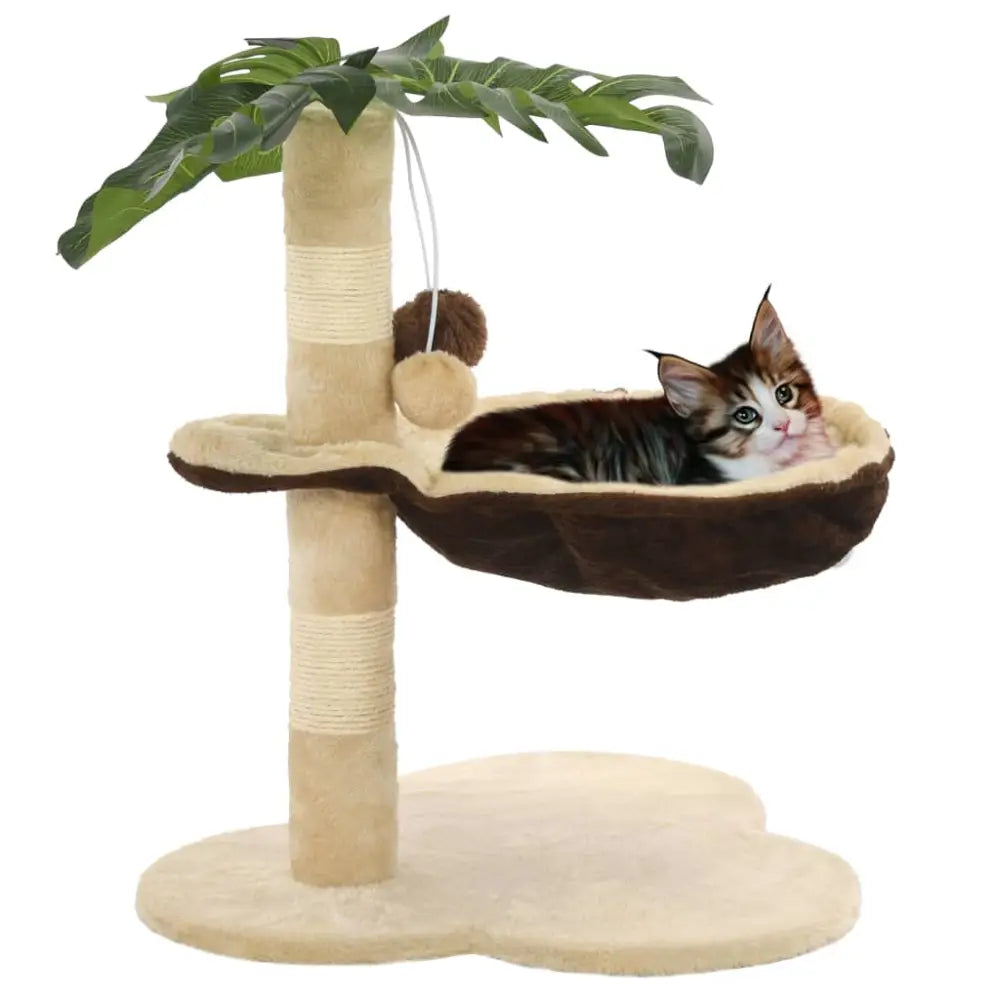 Vidaxl cat tree with sisal scratching post 50 cm beige