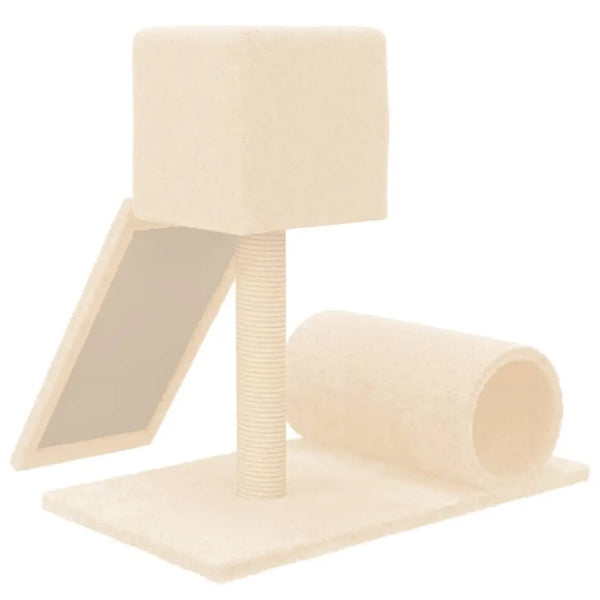 Vidaxl cat tree with sisal scratching post cream 59 cm