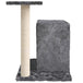 Vidaxl cat tree with sisal scratching post dark grey 51 cm