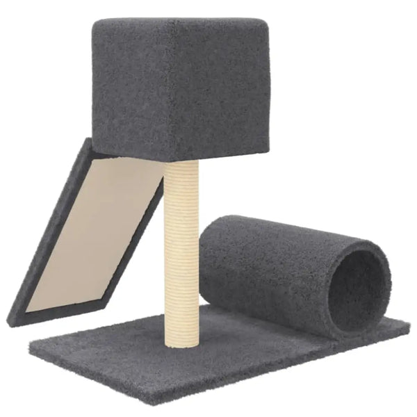 Vidaxl cat tree with sisal scratching post dark grey 59 cm