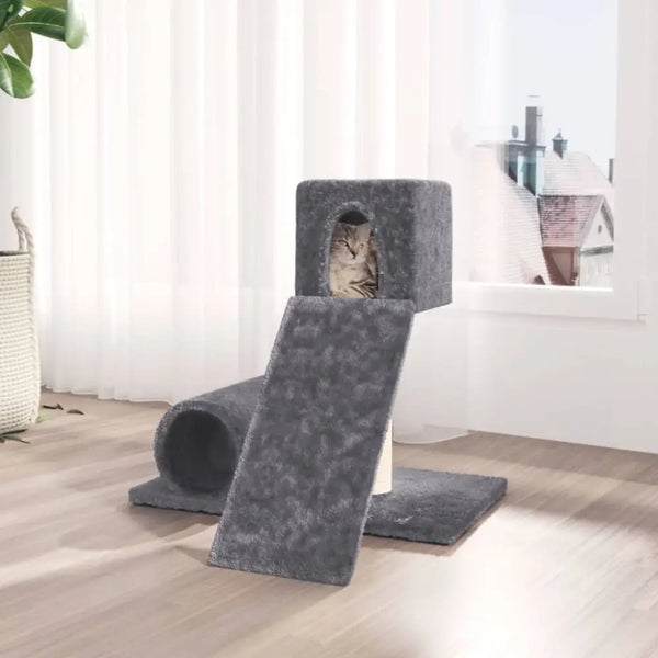 Vidaxl cat tree with sisal scratching post dark grey 59 cm