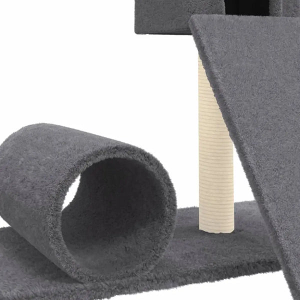 Vidaxl cat tree with sisal scratching post dark grey 59 cm