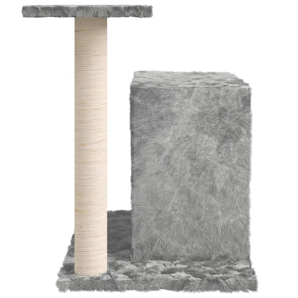 Vidaxl cat tree with sisal scratching post light grey 51 cm