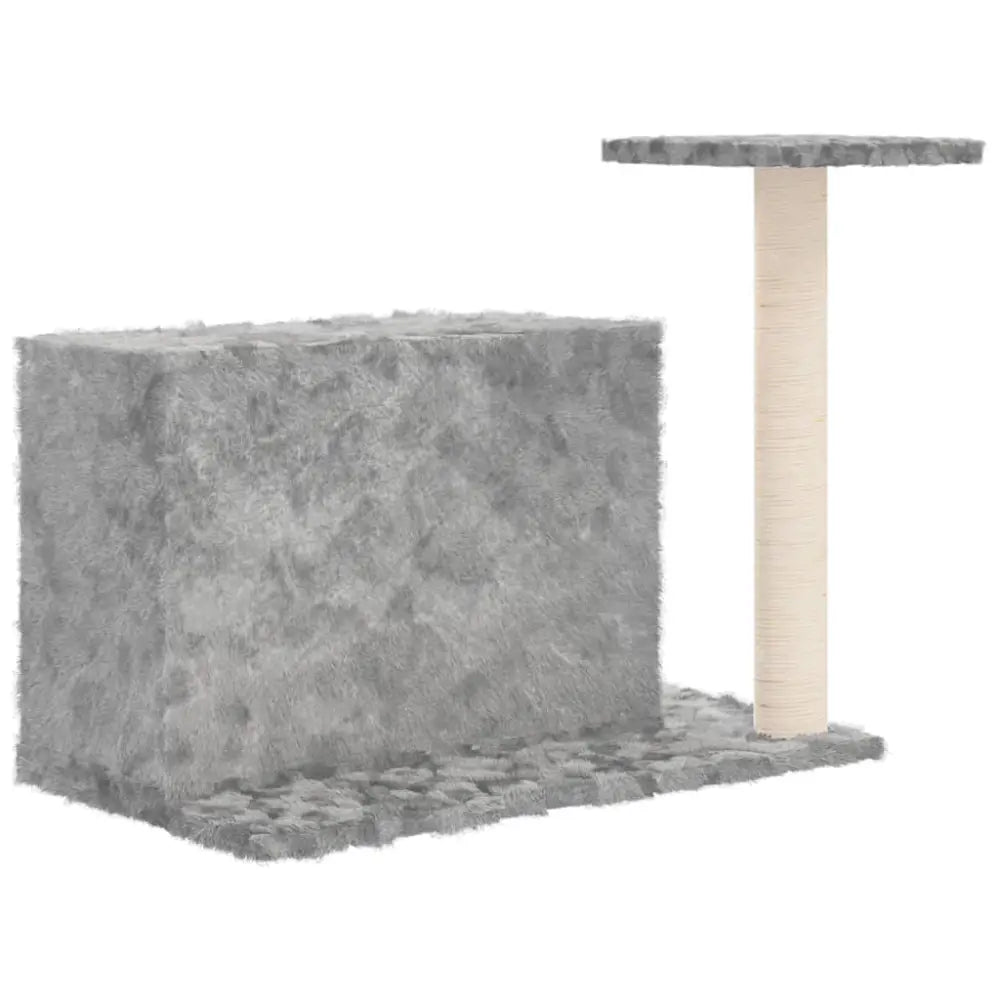 Vidaxl cat tree with sisal scratching post light grey 51 cm