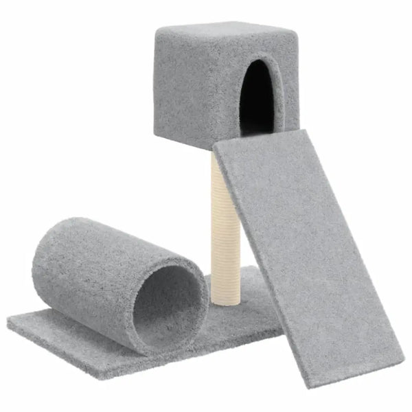 Vidaxl cat tree with sisal scratching post light grey 59 cm