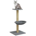 Vidaxl cat tree with sisal scratching post light grey 74 cm