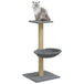 Vidaxl cat tree with sisal scratching post light grey 74 cm