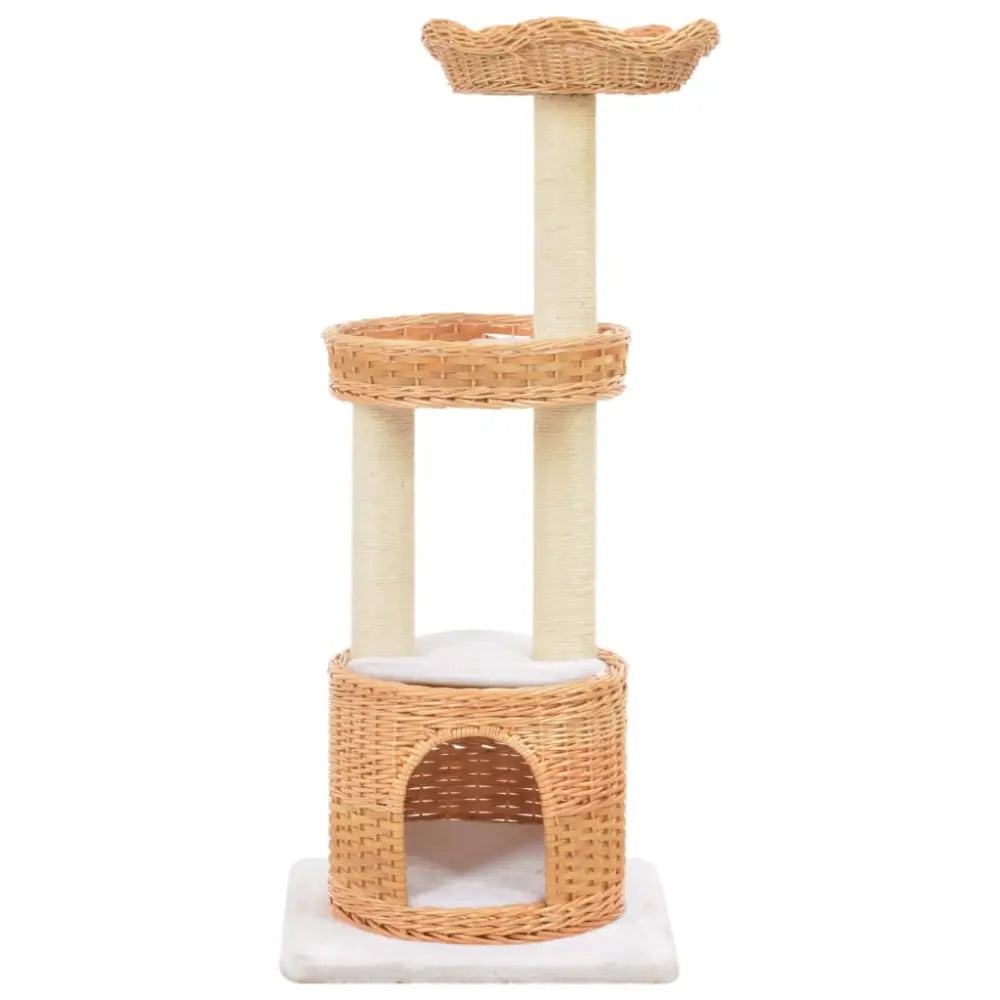 Vidaxl cat tree with sisal scratching post natural willow