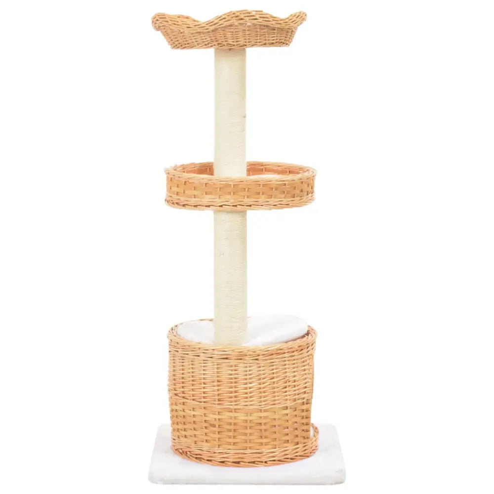 Vidaxl cat tree with sisal scratching post natural willow