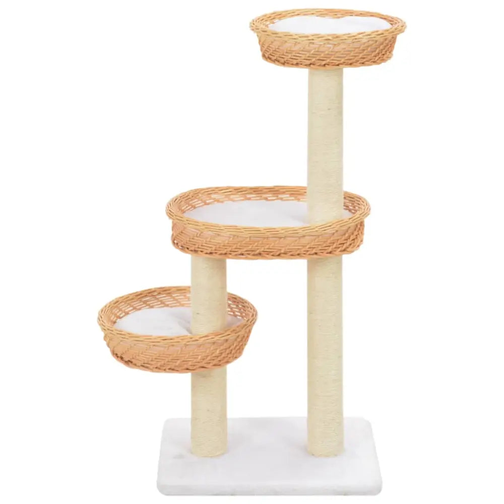 Vidaxl cat tree with sisal scratching post natural willow