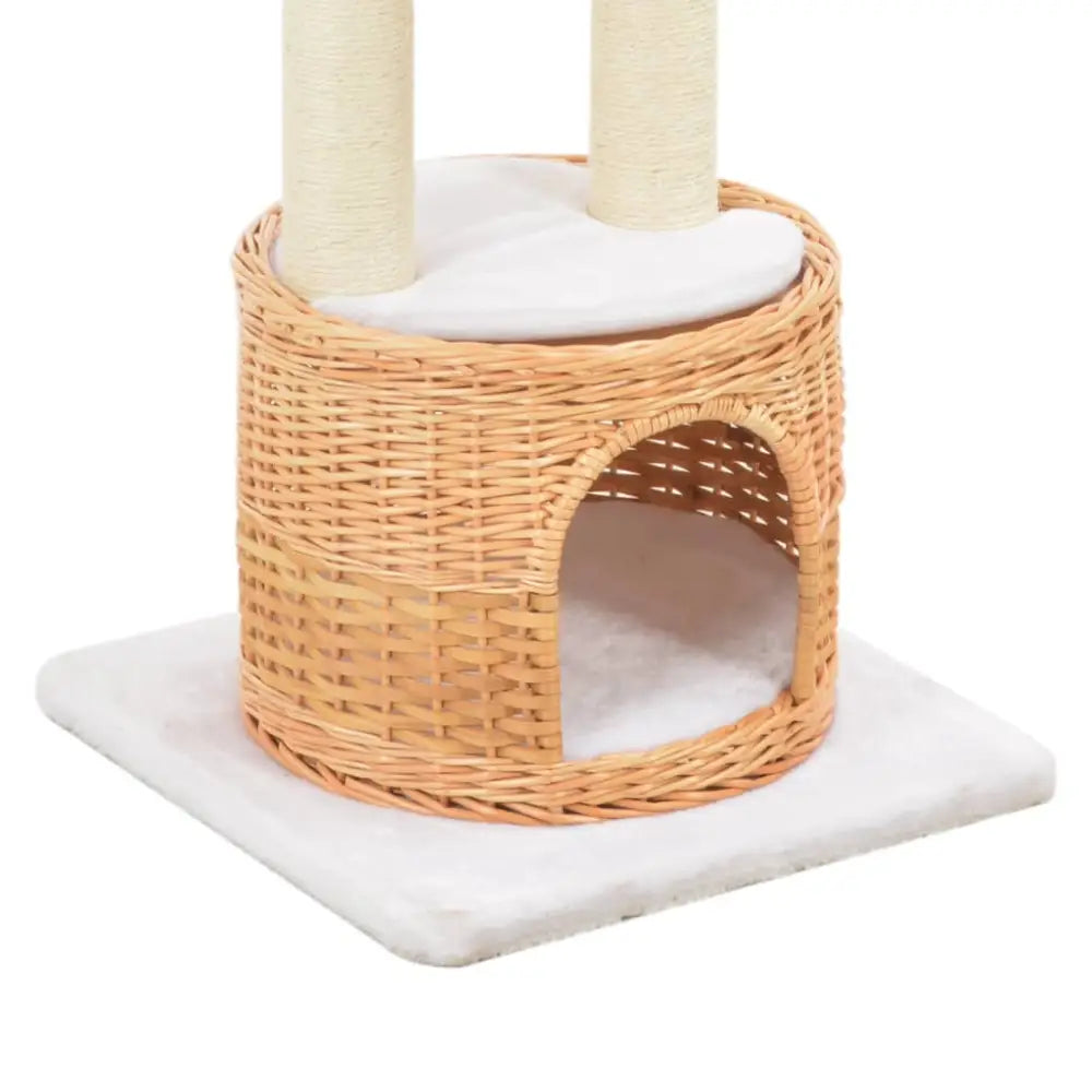 Vidaxl cat tree with sisal scratching post natural willow