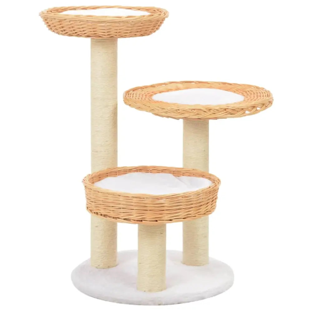 Vidaxl cat tree with sisal scratching post natural willow