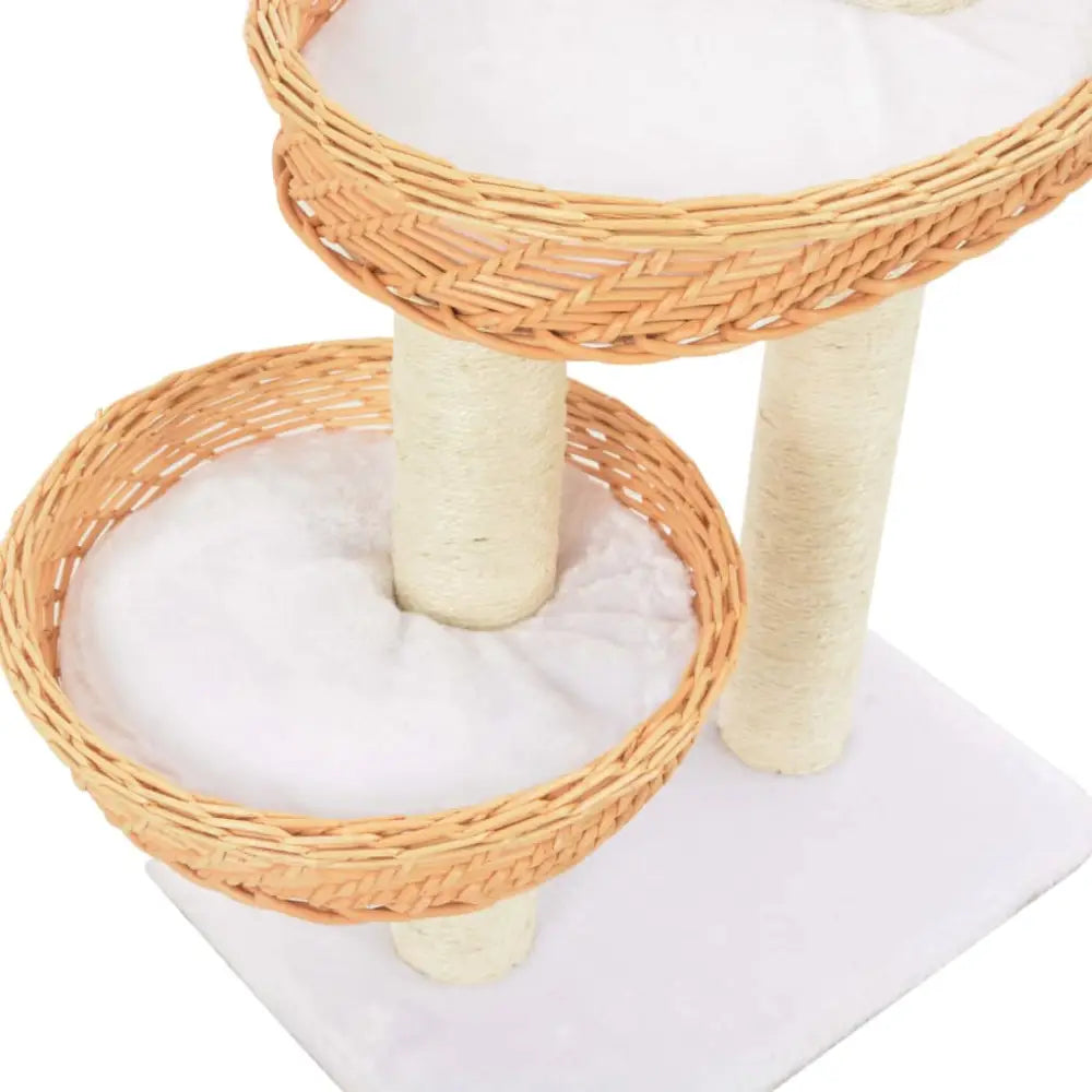 Vidaxl cat tree with sisal scratching post natural willow