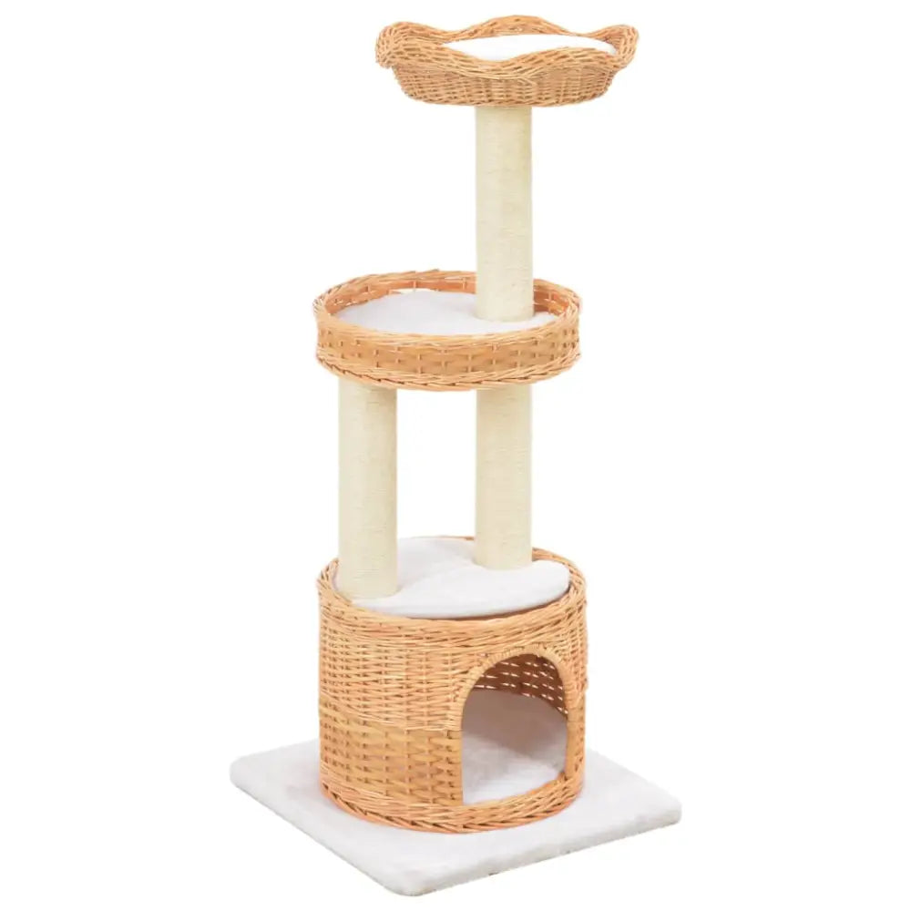 Vidaxl cat tree with sisal scratching post natural willow