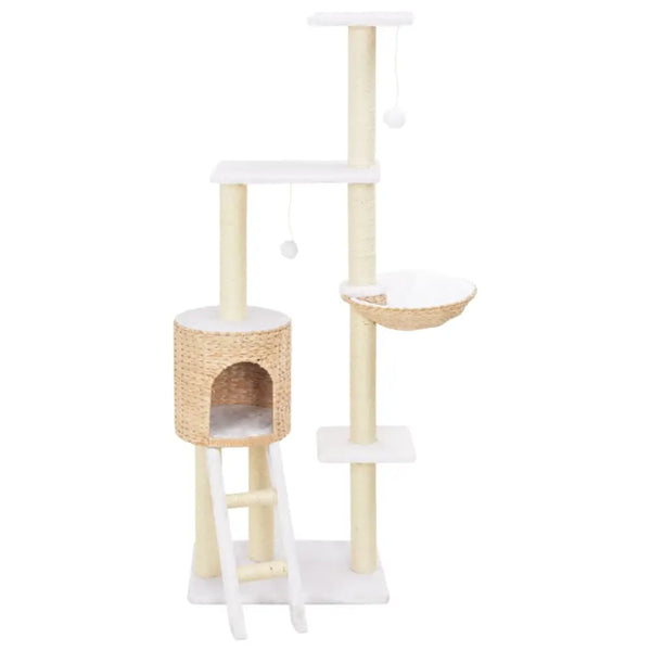 Vidaxl cat tree with sisal scratching post seagrass - Brown