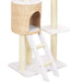 Vidaxl cat tree with sisal scratching post seagrass - Brown