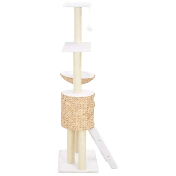 Vidaxl cat tree with sisal scratching post seagrass - Brown