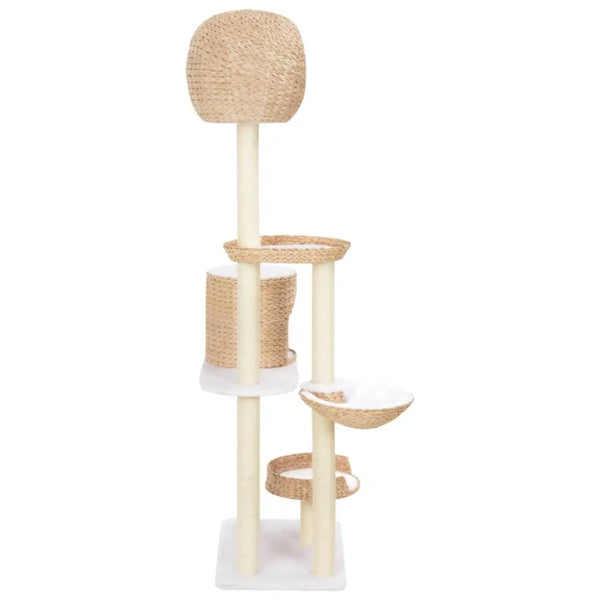 Vidaxl cat tree with sisal scratching post seagrass - Brown