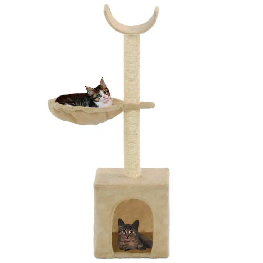 Vidaxl cat tree with sisal scratching posts 105 cm beige