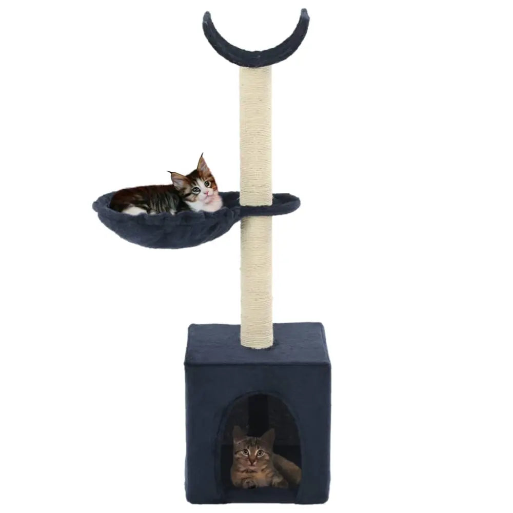 Vidaxl cat tree with sisal scratching posts 105 cm blue