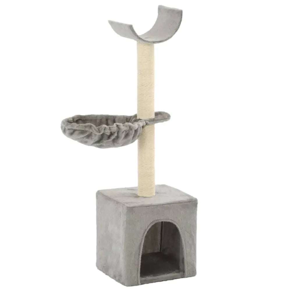 Vidaxl cat tree with sisal scratching posts 105 cm grey