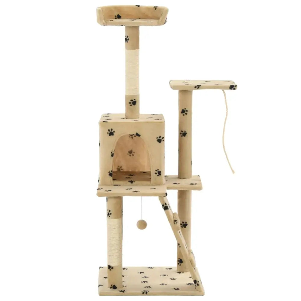 Vidaxl cat tree with sisal scratching posts 120 cm beige