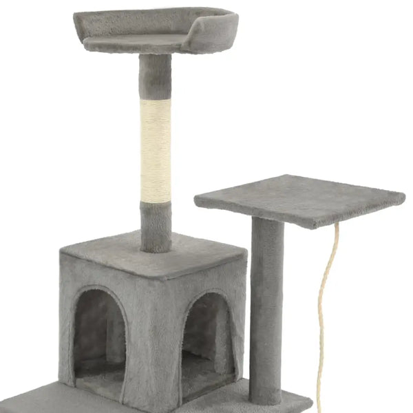 Vidaxl cat tree with sisal scratching posts 120 cm grey