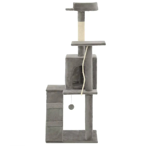 Vidaxl cat tree with sisal scratching posts 120 cm grey