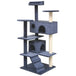 Vidaxl cat tree with sisal scratching posts 125 cm dark