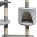 Vidaxl cat tree with sisal scratching posts 125 cm grey