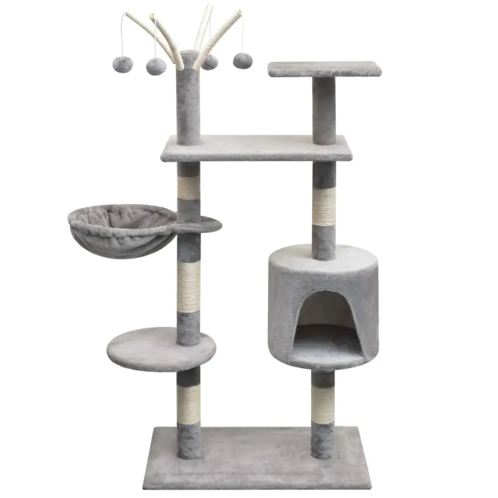 Vidaxl cat tree with sisal scratching posts 125 cm grey