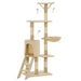 Vidaxl cat tree with sisal scratching posts 138 cm beige