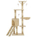 Vidaxl cat tree with sisal scratching posts 138 cm beige