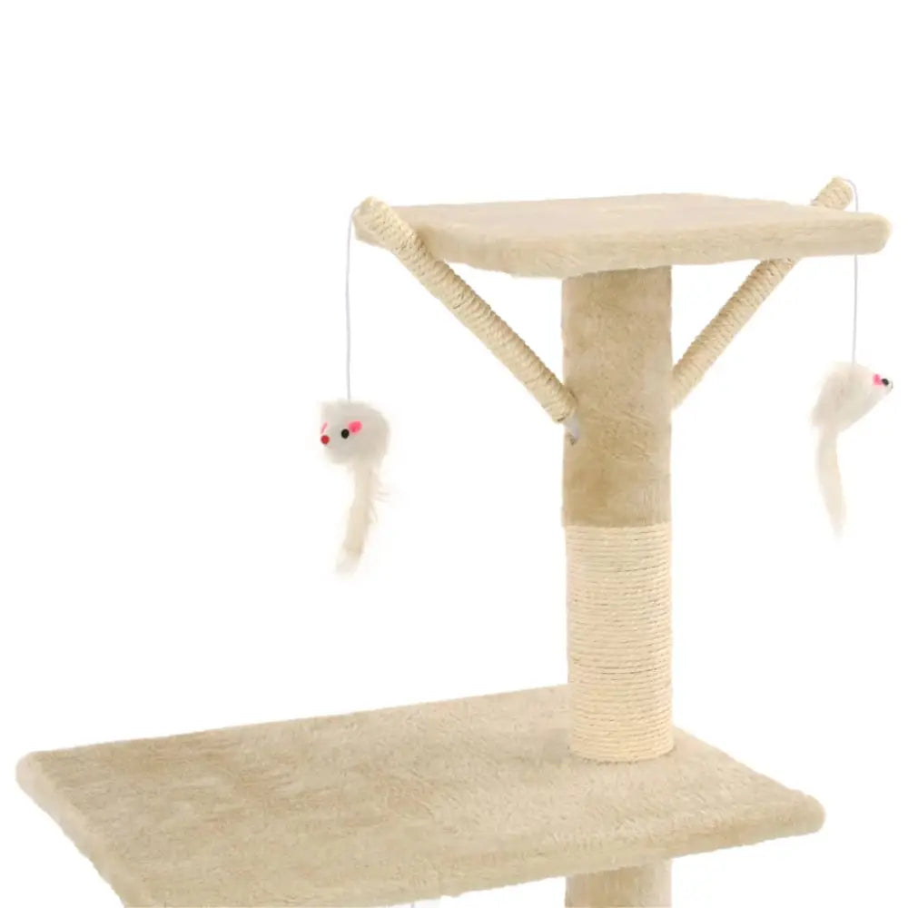 Vidaxl cat tree with sisal scratching posts 138 cm beige