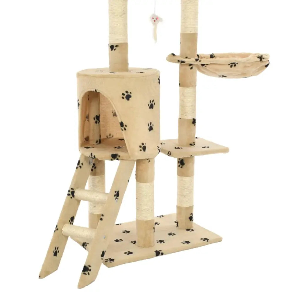 Vidaxl cat tree with sisal scratching posts 138 cm beige