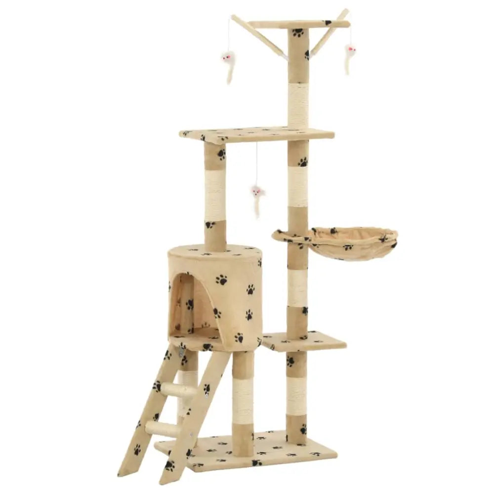 Vidaxl cat tree with sisal scratching posts 138 cm beige