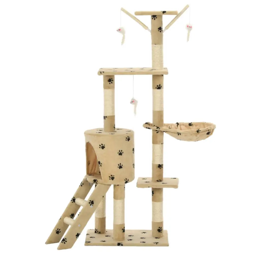 Vidaxl cat tree with sisal scratching posts 138 cm beige