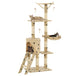 Vidaxl cat tree with sisal scratching posts 138 cm beige