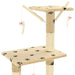 Vidaxl cat tree with sisal scratching posts 138 cm beige