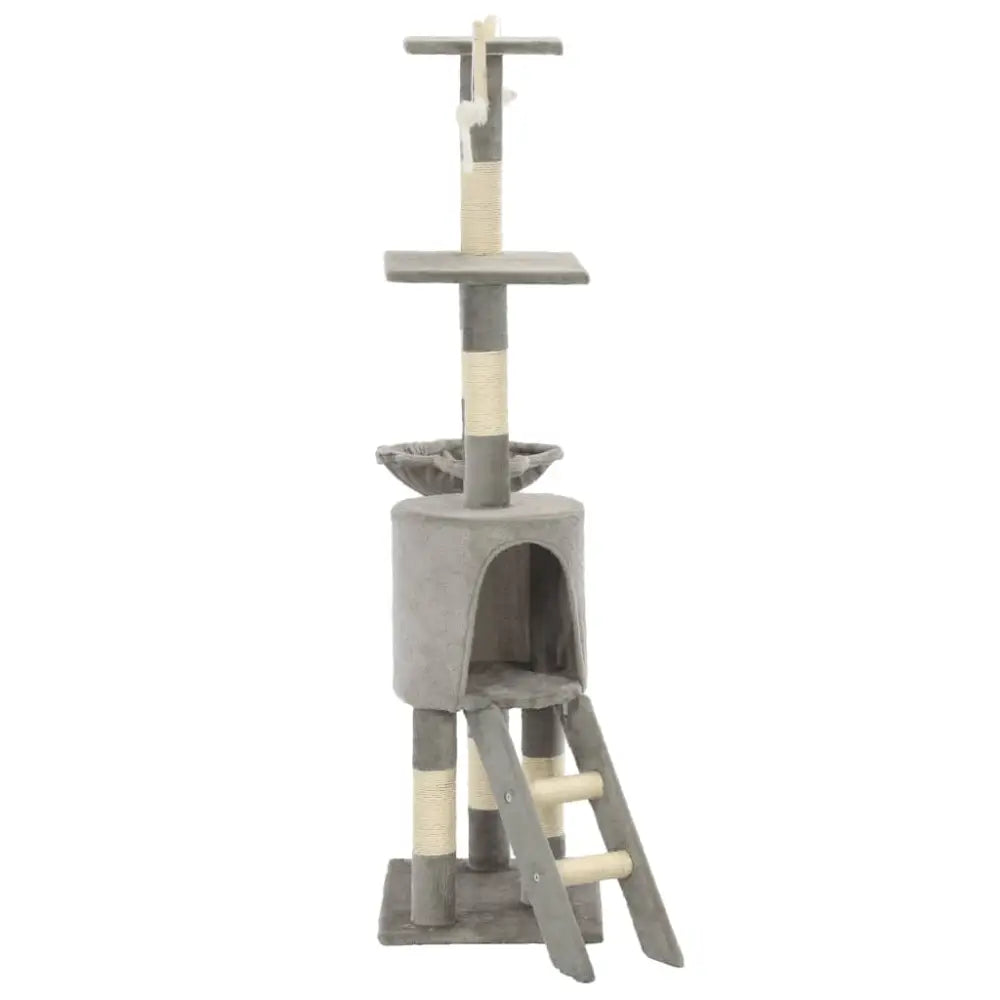 Vidaxl cat tree with sisal scratching posts 138 cm grey