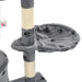 Vidaxl cat tree with sisal scratching posts 138 cm grey paw