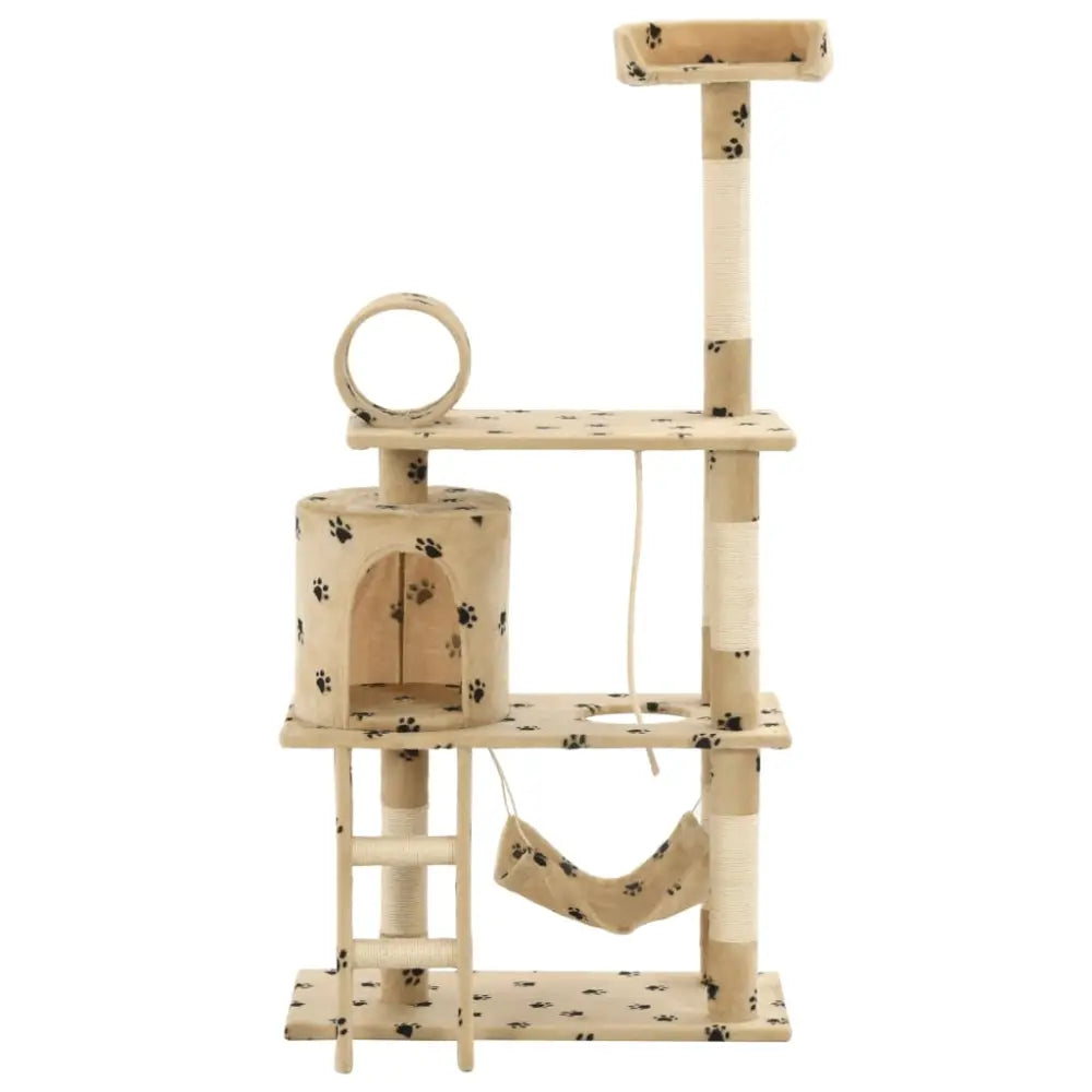 Vidaxl cat tree with sisal scratching posts 140 cm beige