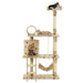 Vidaxl cat tree with sisal scratching posts 140 cm beige