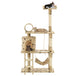 Vidaxl cat tree with sisal scratching posts 140 cm beige