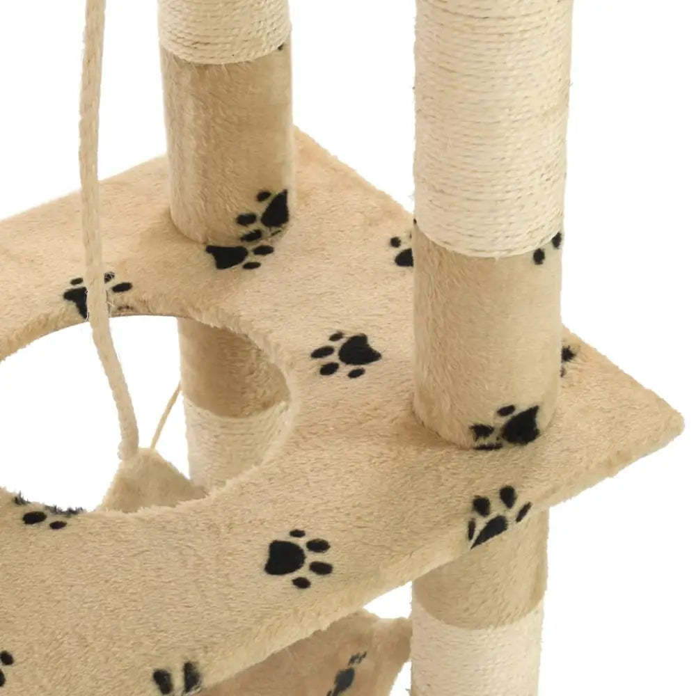 Vidaxl cat tree with sisal scratching posts 140 cm beige